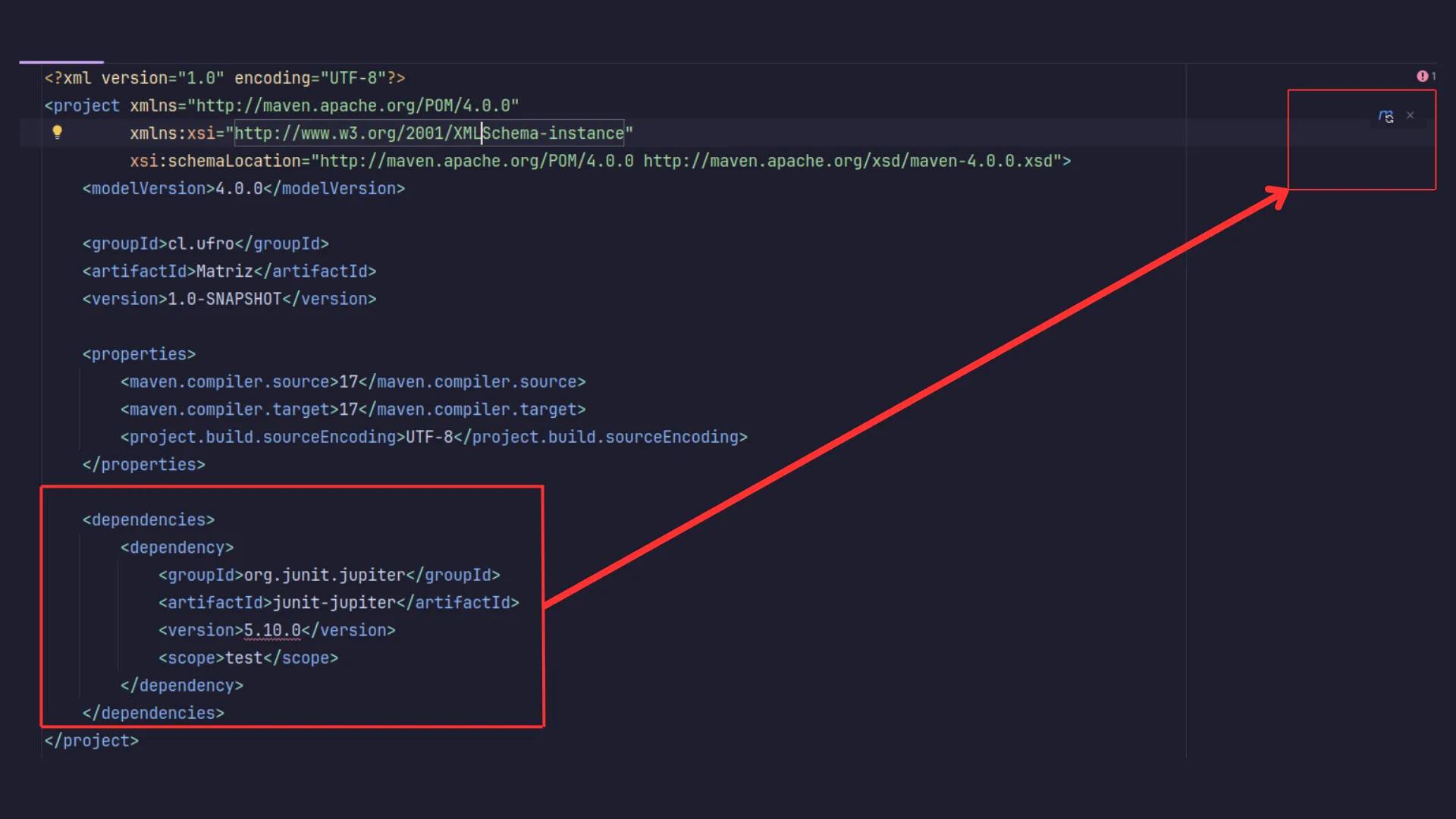 Botón Load Maven Changes